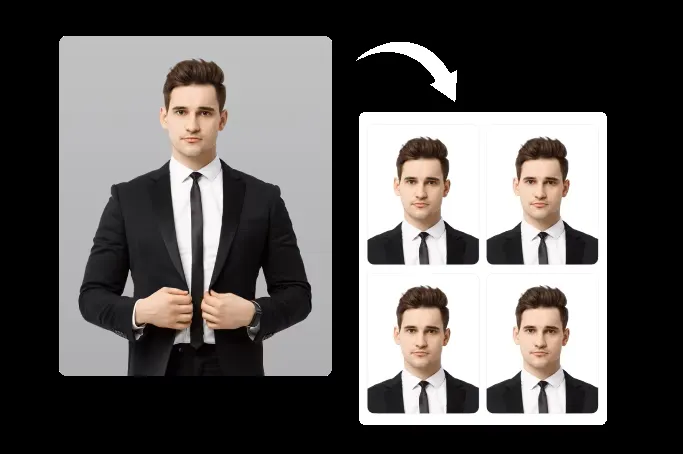 Ședință foto de portret în studio, pe fundal gri