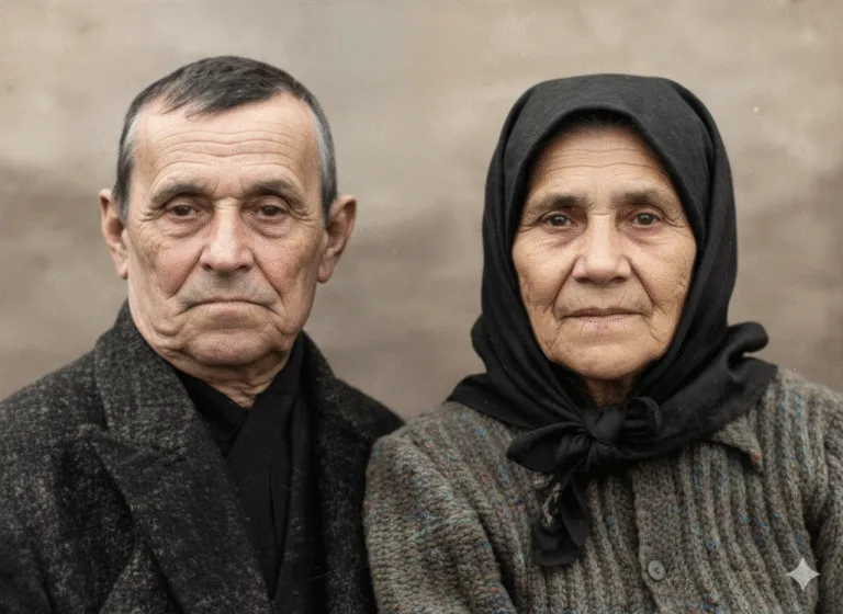 Fotografie veche, înainte de restaurare