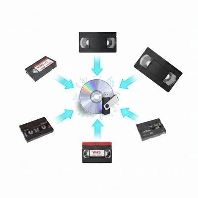 Casete VHS, Hi8 și MiniDV pregătite pentru digitalizare
